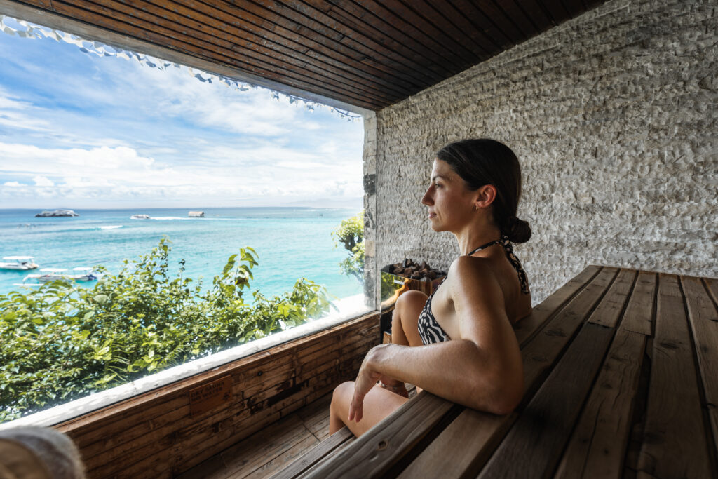 The dry sauna at Lago sundeck, Nusa Lembongan